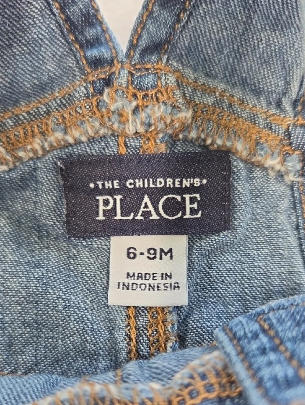 The Children's Place Blue Denim Short Overalls Sz 6m